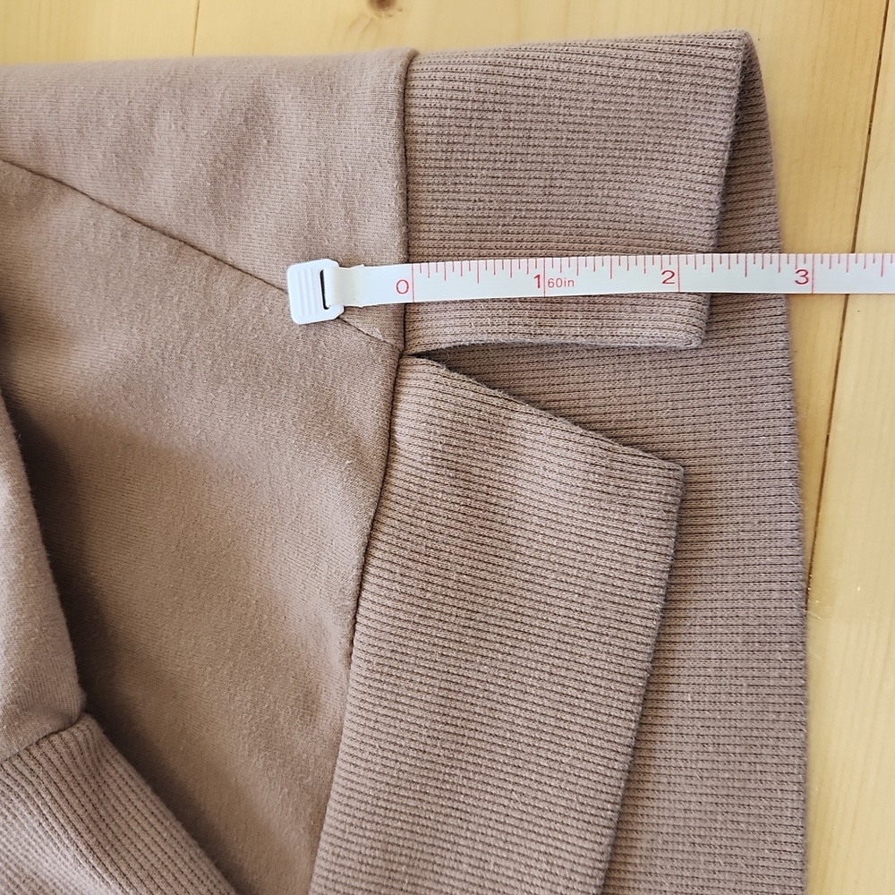 All In Motion French Terry Butter Wash Sweatshirt Mock Neck Taupe XXL - Picture 11 of 16